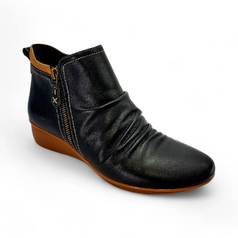 women's ankle boots with round toePlymouth Wedge Bootie (Wide)