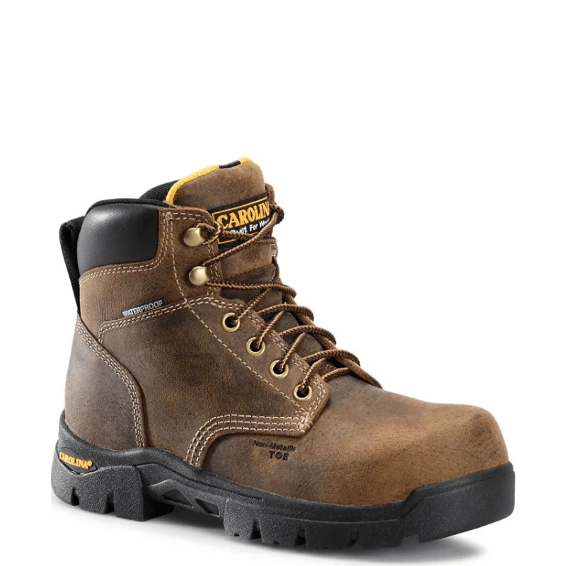 women's safety boots for constructionCarolina Women's Circuit Dark Brown Waterproof Composite Toe Work Boots CA1626