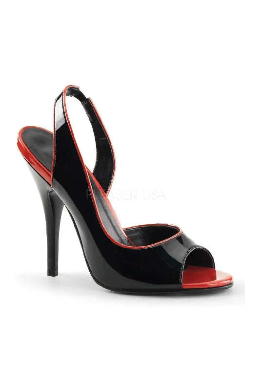 Women's Patent Leather Heeled Sandals with Bow Detail in Pink for a Sweet and Girly Summer LookSEDUCE-117 Sandal | Black Patent Women's Patent Leather Heeled Sandals with Bow Detail in Pink for a Sweet and Girly Summer LookSEDUCE-117 Sandal | Black Patent