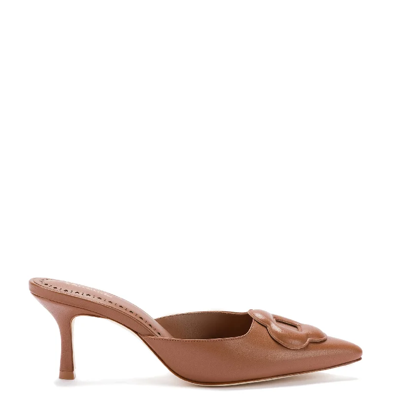 Women's wide - width stiletto heel pumps for a comfortable fitFlora Pump In Caramel Leather