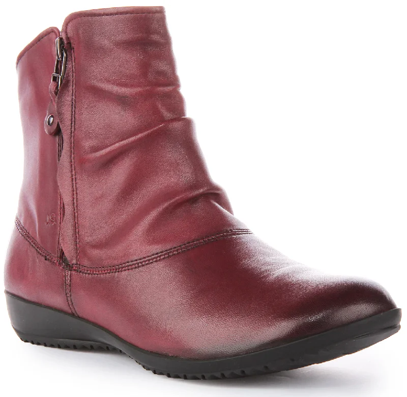 women's ankle boots with glitterJosef Seibel Naly 24 In Burgundy For Women