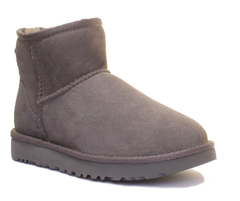 women's ankle boots with round toeUgg Australia Classic Mini 2 In Grey