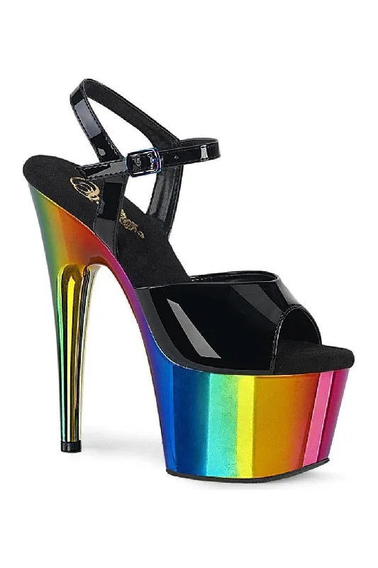 Women's Patent Leather Heeled Sandals with Bow Detail in Pink for a Sweet and Girly Summer LookADORE-709RC Sandal | Black Patent Women's Patent Leather Heeled Sandals with Bow Detail in Pink for a Sweet and Girly Summer LookADORE-709RC Sandal | Black Patent