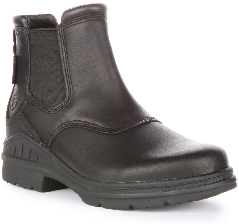 women's ankle boots with tasselAriat Barnyard Twin Waterproof In Black For Women