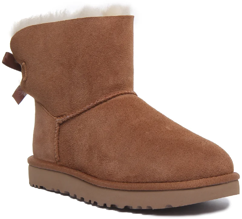 women's ankle boots with strapsUgg Australia Mini Bailey Bow 2 In Chestnut