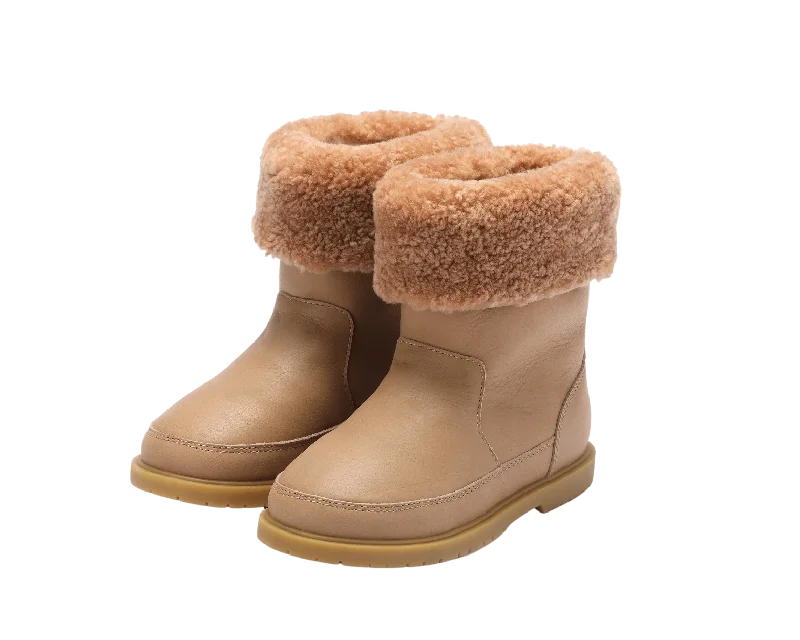women's ankle boots with cutoutsNold | Beige Leather