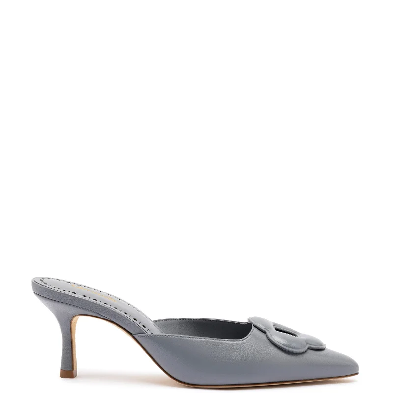 Women's metallic leather stiletto heel pumps with a reflective surfaceFlora Pump In Titanium Leather Women's metallic leather stiletto heel pumps with a reflective surfaceFlora Pump In Titanium Leather