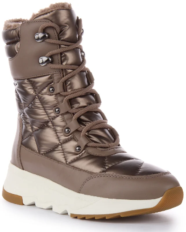 women's platform ankle bootsGeox Falena B Abx In Brown For Women