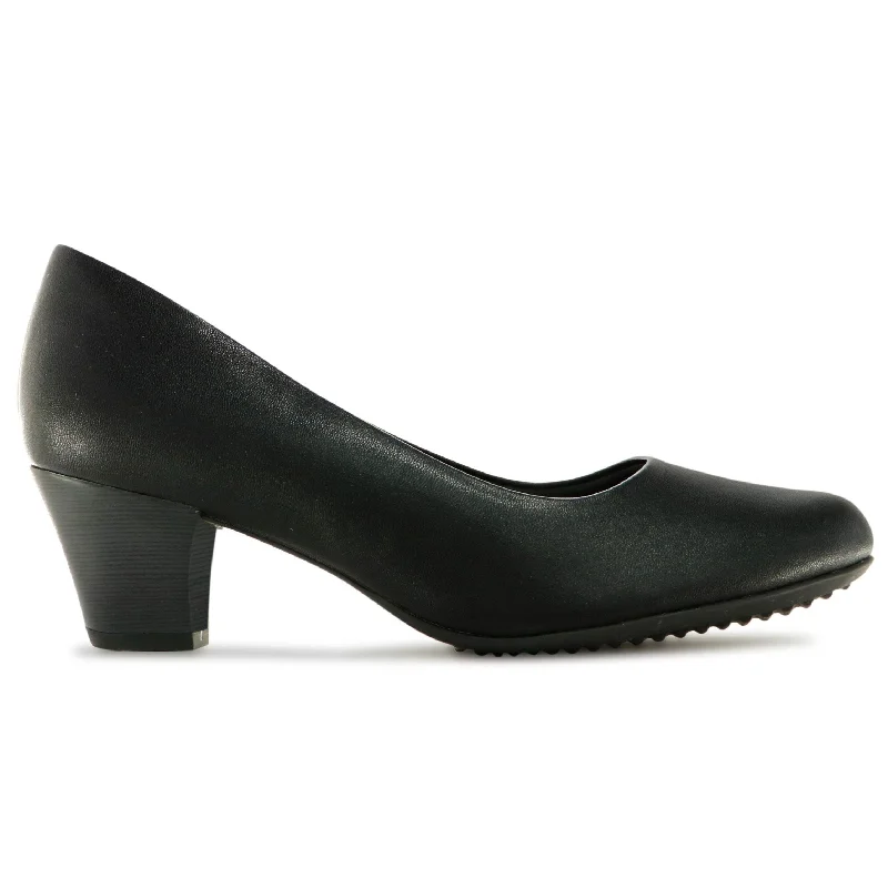 Women's mustard yellow stiletto heel pumps for a trendy pop of colorEbon Elegance Pumps - Black Nappa (703.001) Women's mustard yellow stiletto heel pumps for a trendy pop of colorEbon Elegance Pumps - Black Nappa (703.001)