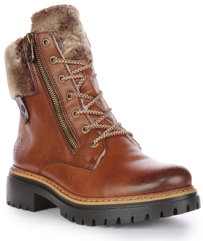 women's ankle boots for officeRieker 72608-24 In Brown For Women