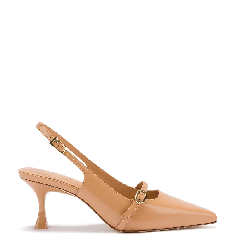 Women's faux suede stiletto heel pumps for a budget - friendly optionInes Pump In Tan Leather Women's faux suede stiletto heel pumps for a budget - friendly optionInes Pump In Tan Leather