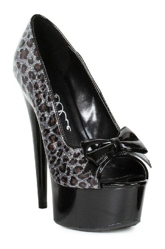 Women's cocktail party stiletto heel pumps with a unique pattern609-ROYCE Platform Pump | Black Patent Women's cocktail party stiletto heel pumps with a unique pattern609-ROYCE Platform Pump | Black Patent