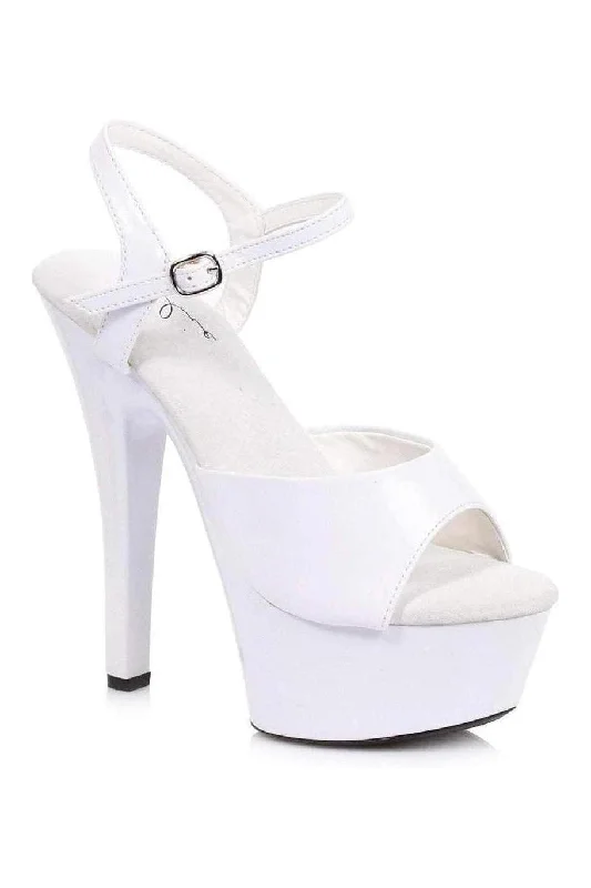 Plus Size Women's Peep - Toe Heeled Sandals with Block Heel in Navy for a Classic and Versatile Office - Appropriate Pair601-JULIET Platform Sandal | White Patent Plus Size Women's Peep - Toe Heeled Sandals with Block Heel in Navy for a Classic and Versatile Office - Appropriate Pair601-JULIET Platform Sandal | White Patent