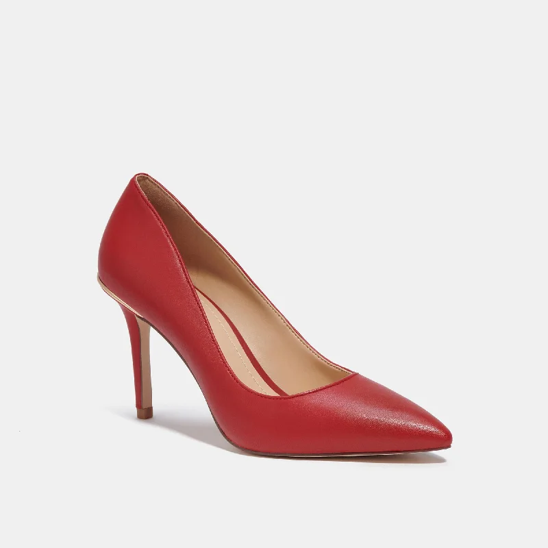 Women's prom stiletto heel pumps in a shimmery fabricCoach Outlet Wiley Pump