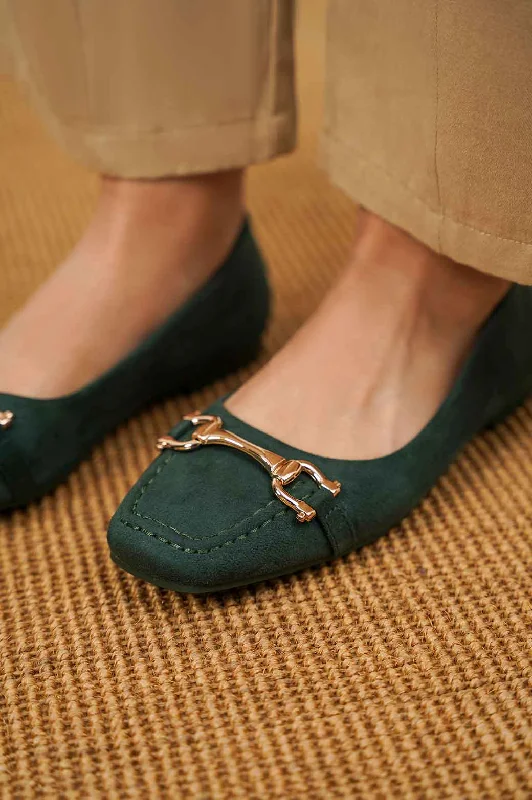 Women's stretchy stiletto heel pumps for easy on and offANYA MAMA FLATS