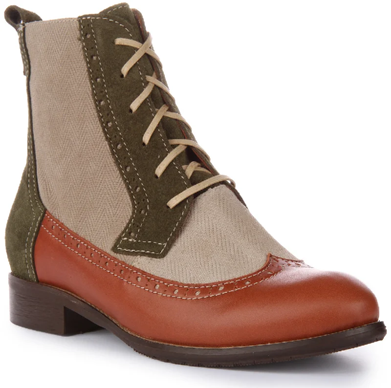 women's waterproof ankle bootsJustinreess England Helene In Beige Tan For Women