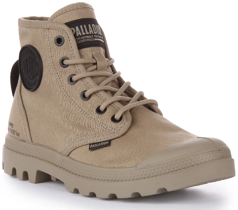 women's ankle boots with chunky heelsPalladium Pampa Hi HTG In Sand