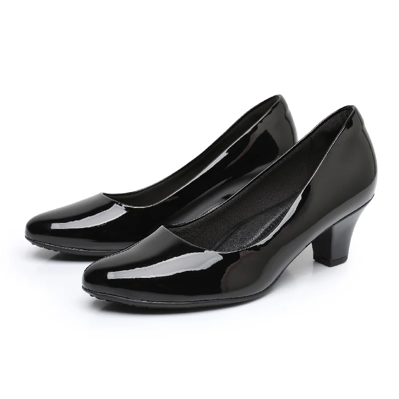 Women's cork - sole stiletto heel pumps for a natural touchEbon Patent Elegance Pumps (703.001) Women's cork - sole stiletto heel pumps for a natural touchEbon Patent Elegance Pumps (703.001)