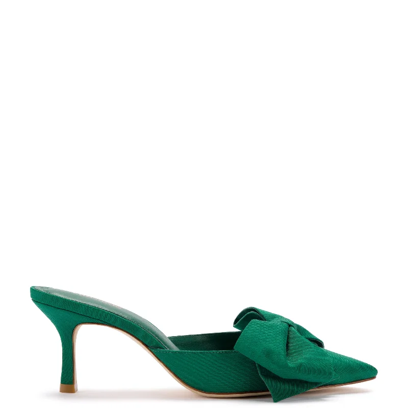 Women's stretchy stiletto heel pumps for easy on and offMini Elle Pump In Emerald Fabric Women's stretchy stiletto heel pumps for easy on and offMini Elle Pump In Emerald Fabric