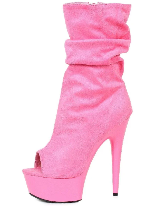 women's ankle boots with kitten heelsEllie Shoes E-609-Scrunch 6 Microfiber Slouch Woman's Ankle Boot.