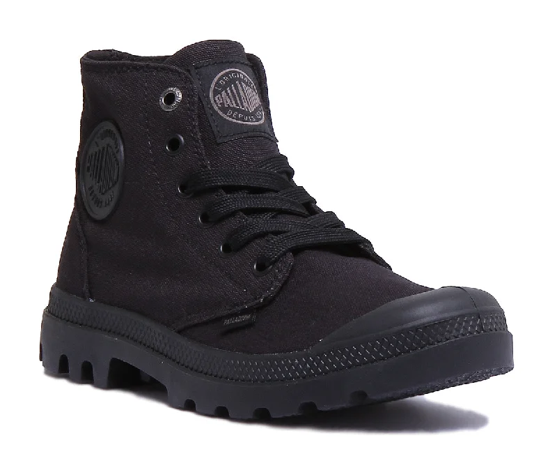 women's ankle boots with fringePalladium Monochrome In Black Mono