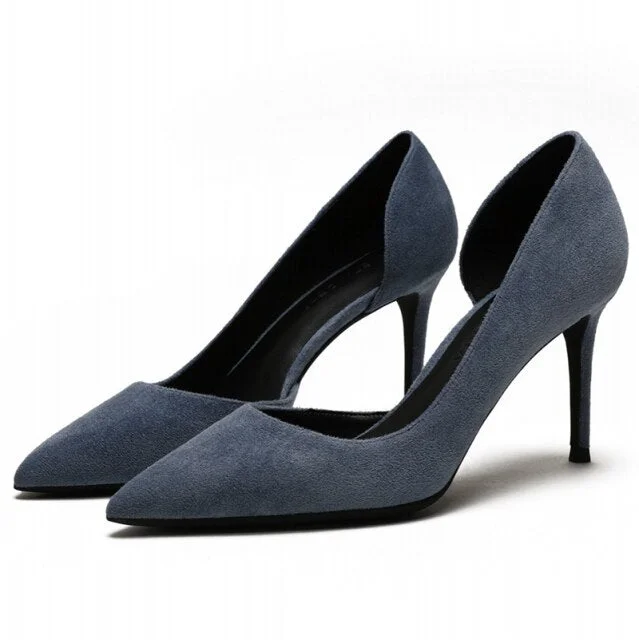 Women's lace - trimmed stiletto heel pumps with a scalloped edgeWomen's Solid Color 8cm High Heels Pointed Toe D'orsay Heels Pumps Women's lace - trimmed stiletto heel pumps with a scalloped edgeWomen's Solid Color 8cm High Heels Pointed Toe D'orsay Heels Pumps