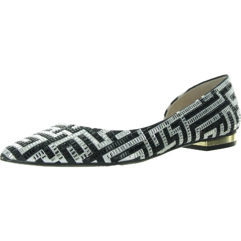 Women's Glitter - Embellished Ballet Flats in Silver for a Sparkly Party Look INC Womens Airi Embellished Textured D'Orsay Women's Glitter - Embellished Ballet Flats in Silver for a Sparkly Party Look INC Womens Airi Embellished Textured D'Orsay