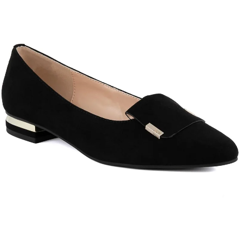 Women's Glitter - Embellished Ballet Flats in Silver for a Sparkly Party Look Jones New York Womens Quesheen Loafers