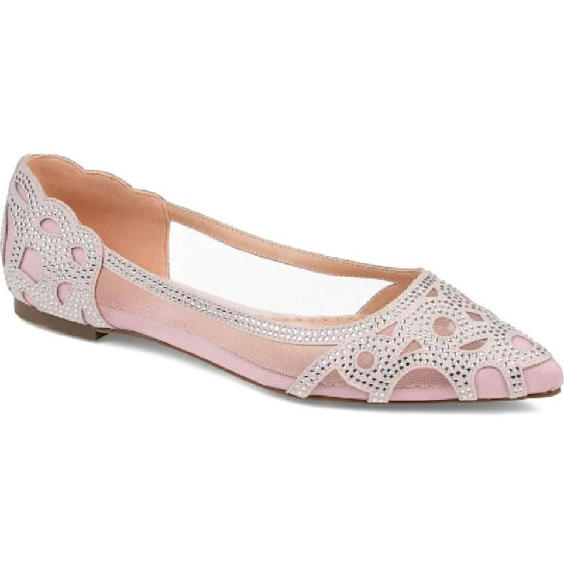 Women's Cashmere - Lined Ballet Flats in Burgundy for Warmth in Cold Weather Journee Collection Womens Batavia Mesh Pointy-Toe Flats