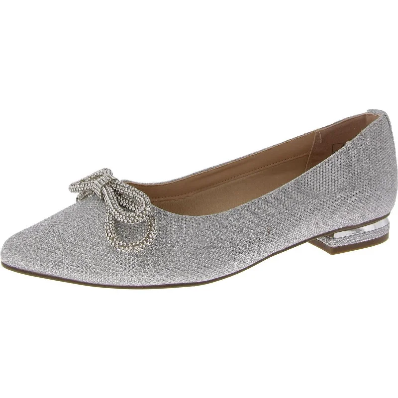 Women's Memory Foam Insole Ballet Flats in Pink for Extra Comfort Jones New York Womens Quinnie Rhinestone Pointed Toe Ballet Flats