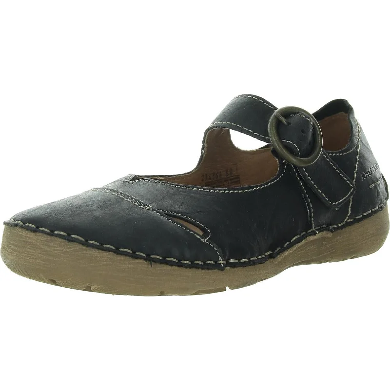 Women's Patent Leather Ballet Flats with Bow Detail in Black for a Classic Look Josef Seibel Womens Adjustable Leather Mary Janes