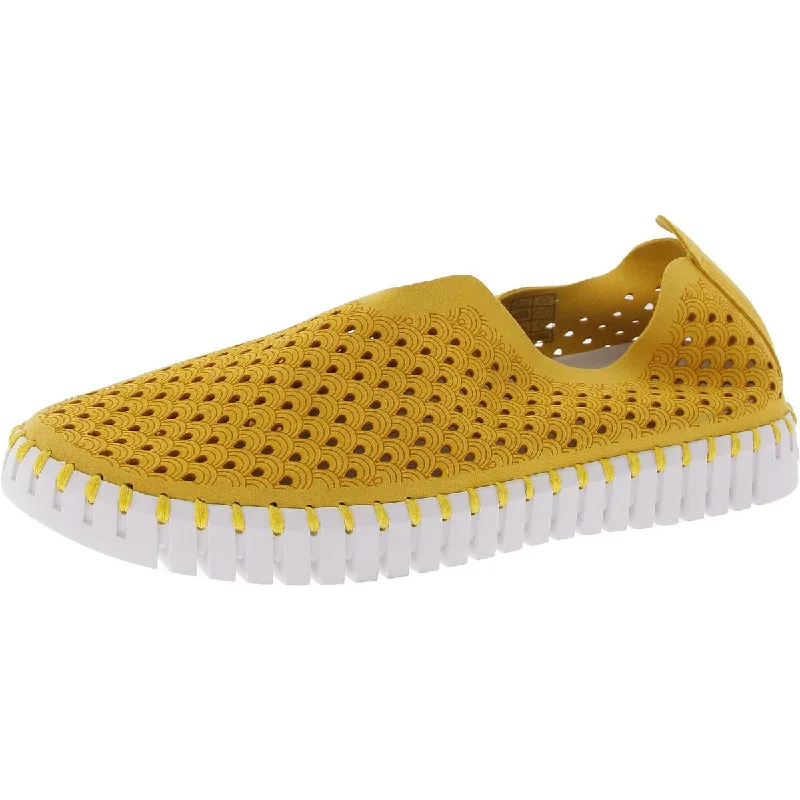 Women's Bow - Embellished Ballet Flats with a Platform Sole in Red for Added Height Ilse Jacobsen Womens Laser Cut Flat Shoes