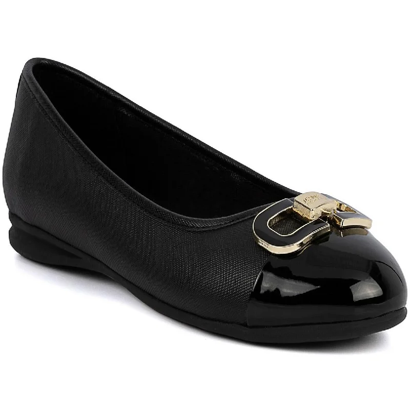 Women's Bow - Embellished Ballet Flats with a Platform Sole in Red for Added Height Jones New York Womens Ambalee Patent Trim Slip-On Loafers Women's Bow - Embellished Ballet Flats with a Platform Sole in Red for Added Height Jones New York Womens Ambalee Patent Trim Slip-On Loafers