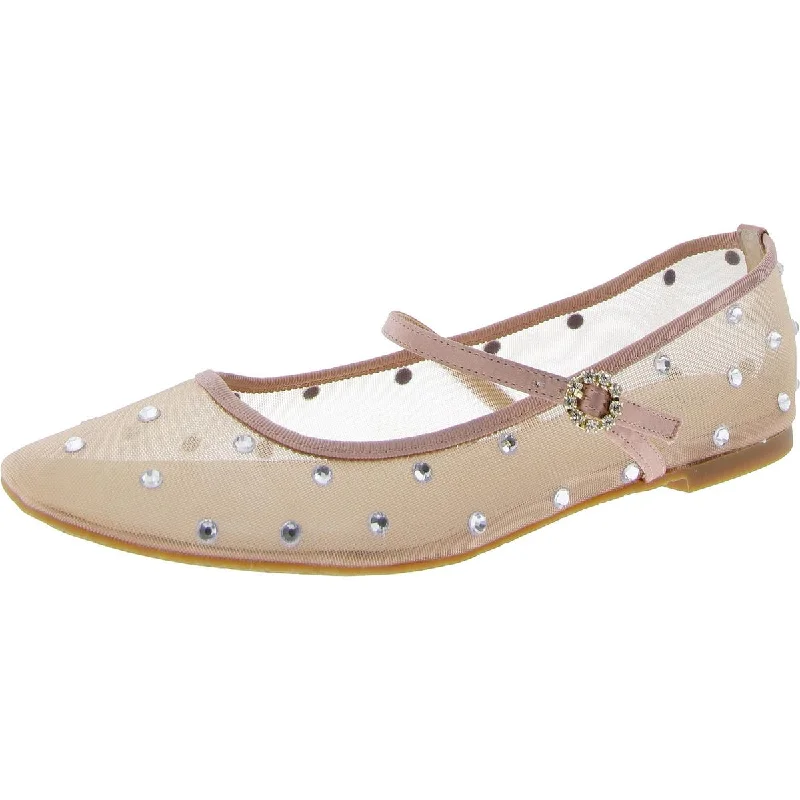 Women's Embroidered Floral Pattern Ballet Flats in White for a Spring - Inspired Outfit Jewel Badgley Mischka Womens KAYA Slip On Cushioned Footbed Ballet Flats Women's Embroidered Floral Pattern Ballet Flats in White for a Spring - Inspired Outfit Jewel Badgley Mischka Womens KAYA Slip On Cushioned Footbed Ballet Flats