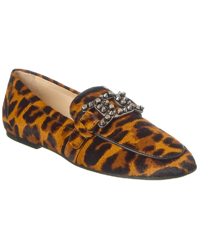 Women's Glitter - Embellished Loafers in Silver for a Sparkly Party Look TOD’s Haircalf Loafer Women's Glitter - Embellished Loafers in Silver for a Sparkly Party Look TOD’s Haircalf Loafer