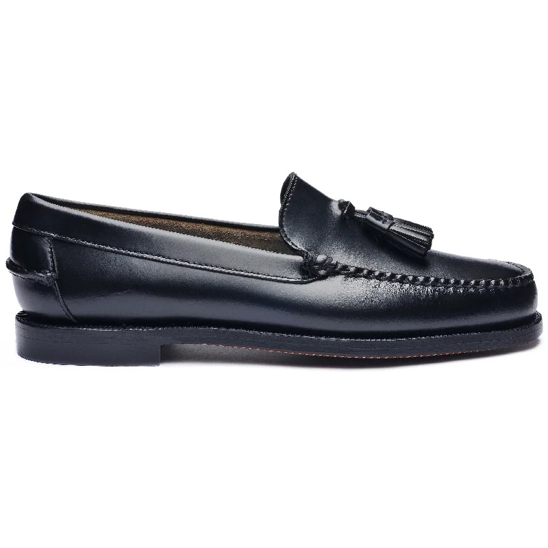 Women's Tassel - Trimmed Loafers with a Low Heel in Olive Green for a Trendy Twist Classic Will Woman - Black Women's Tassel - Trimmed Loafers with a Low Heel in Olive Green for a Trendy Twist Classic Will Woman - Black