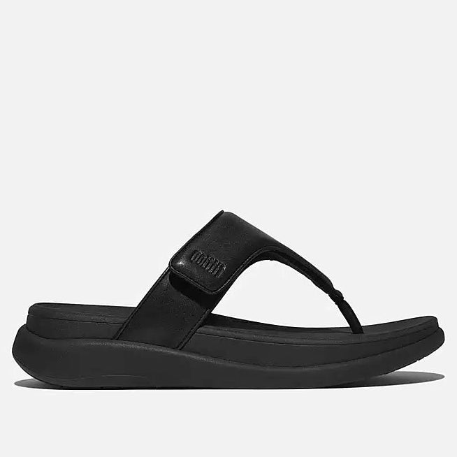 Women's casual flat shoes for all - day comfort F-MODE GO ADJUSTABLE TOE-POST SANDALS - BLACK Women's casual flat shoes for all - day comfort F-MODE GO ADJUSTABLE TOE-POST SANDALS - BLACK