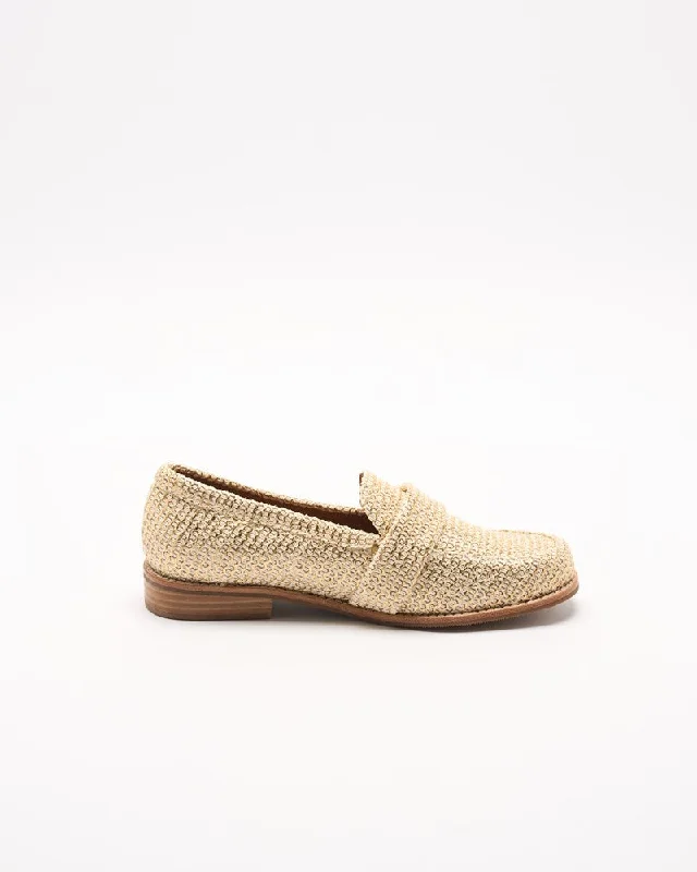 Women's Geometric - Patterned Loafers in Multicolor for a Fashion - Forward Look Harlow Loafer - Soft Gold Women's Geometric - Patterned Loafers in Multicolor for a Fashion - Forward Look Harlow Loafer - Soft Gold