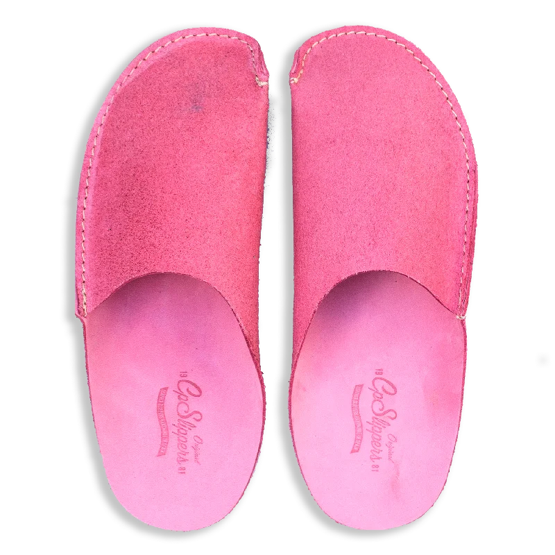 Women's Knitted Cable Pattern Slippers with a Non - Slip Sole in Cream for Indoor Comfort Pink CP Slippers Minimalist