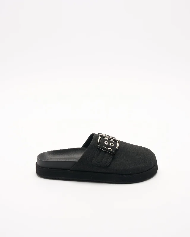 Women's Tassel - Trimmed Loafers with a Low Heel in Olive Green for a Trendy Twist Mason Mule - Black Women's Tassel - Trimmed Loafers with a Low Heel in Olive Green for a Trendy Twist Mason Mule - Black