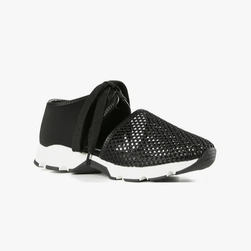 Women's casual suede shoes for a soft texture ALL BLACK AMAZING MESH SNEAKER - BLACK Women's casual suede shoes for a soft texture ALL BLACK AMAZING MESH SNEAKER - BLACK