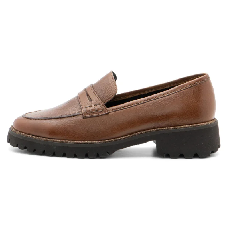 Women's Cashmere - Lined Loafers in Burgundy for Warmth in Winter Ara Karina Brown Leather Chunky Sole Loafer (Women's) Women's Cashmere - Lined Loafers in Burgundy for Warmth in Winter Ara Karina Brown Leather Chunky Sole Loafer (Women's)