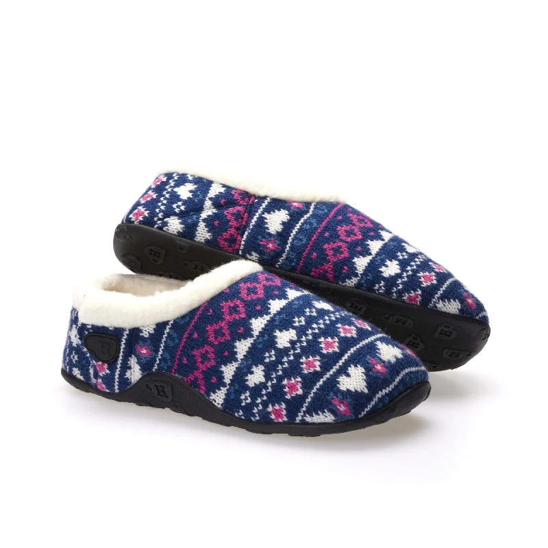 Women's Slippers with a Built - in Heel in Black for a Slightly Elevated Look Serena - Navy Pink Nordic Women's Slippers Women's Slippers with a Built - in Heel in Black for a Slightly Elevated Look Serena - Navy Pink Nordic Women's Slippers