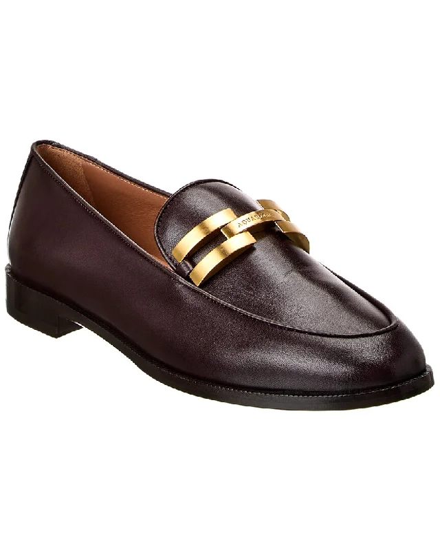 Women's Fur - Lined Loafers in Tan for a Cozy Winter Option Aquazzura Brandi Leather Loafer Women's Fur - Lined Loafers in Tan for a Cozy Winter Option Aquazzura Brandi Leather Loafer