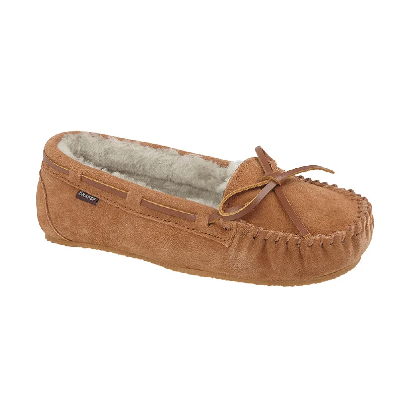 Women's Shearling Lined Slippers with a Fleece Upper in Tan for Ultimate Warmth DAISY Womens Sheepskin Moccasin Slippers Women's Shearling Lined Slippers with a Fleece Upper in Tan for Ultimate Warmth DAISY Womens Sheepskin Moccasin Slippers