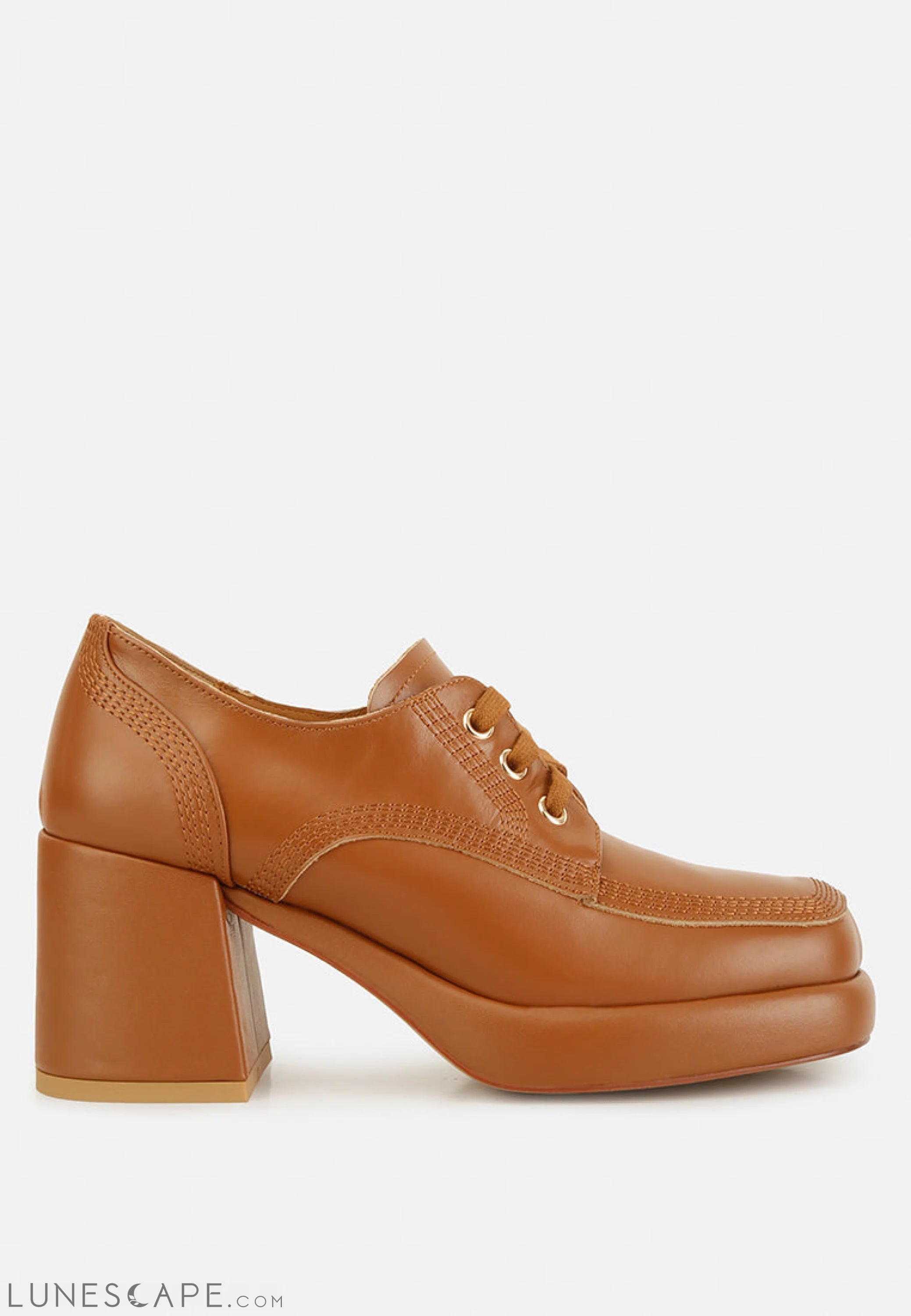 Women's Fur - Lined Loafers in Tan for a Cozy Winter Option Zaila Leather Block Heel Oxfords Women's Fur - Lined Loafers in Tan for a Cozy Winter Option Zaila Leather Block Heel Oxfords