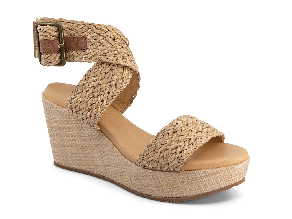 Women's casual platform shoes for added height CHOCOLAT BLU ISABEL RAFFIA - NATURAL Women's casual platform shoes for added height CHOCOLAT BLU ISABEL RAFFIA - NATURAL