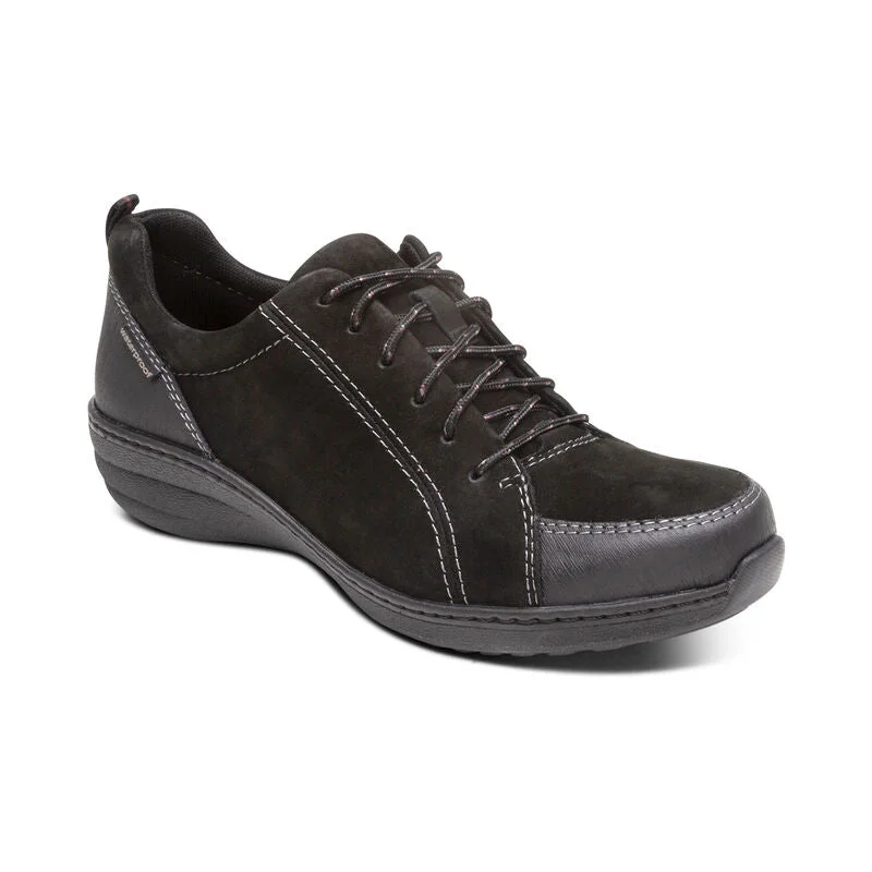 Women's casual shoes with buckles for a classic touch Aetrex Mara Casual Hiking Black BB350 WP Women's casual shoes with buckles for a classic touch Aetrex Mara Casual Hiking Black BB350 WP