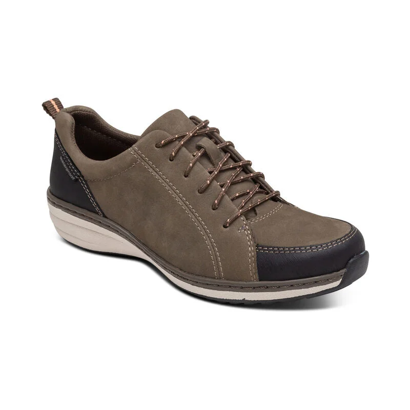 Women's casual sneakers for an active lifestyle Aetrex Mara Casual Hiking Oxford Mushroom BB356 WP Women's casual sneakers for an active lifestyle Aetrex Mara Casual Hiking Oxford Mushroom BB356 WP