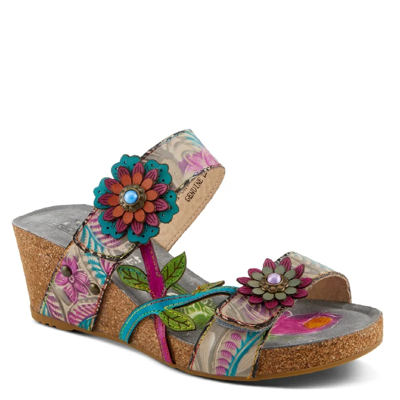 Women's casual suede shoes for a soft texture SPRING FOOTWEAR MOAI - GREY MULTI